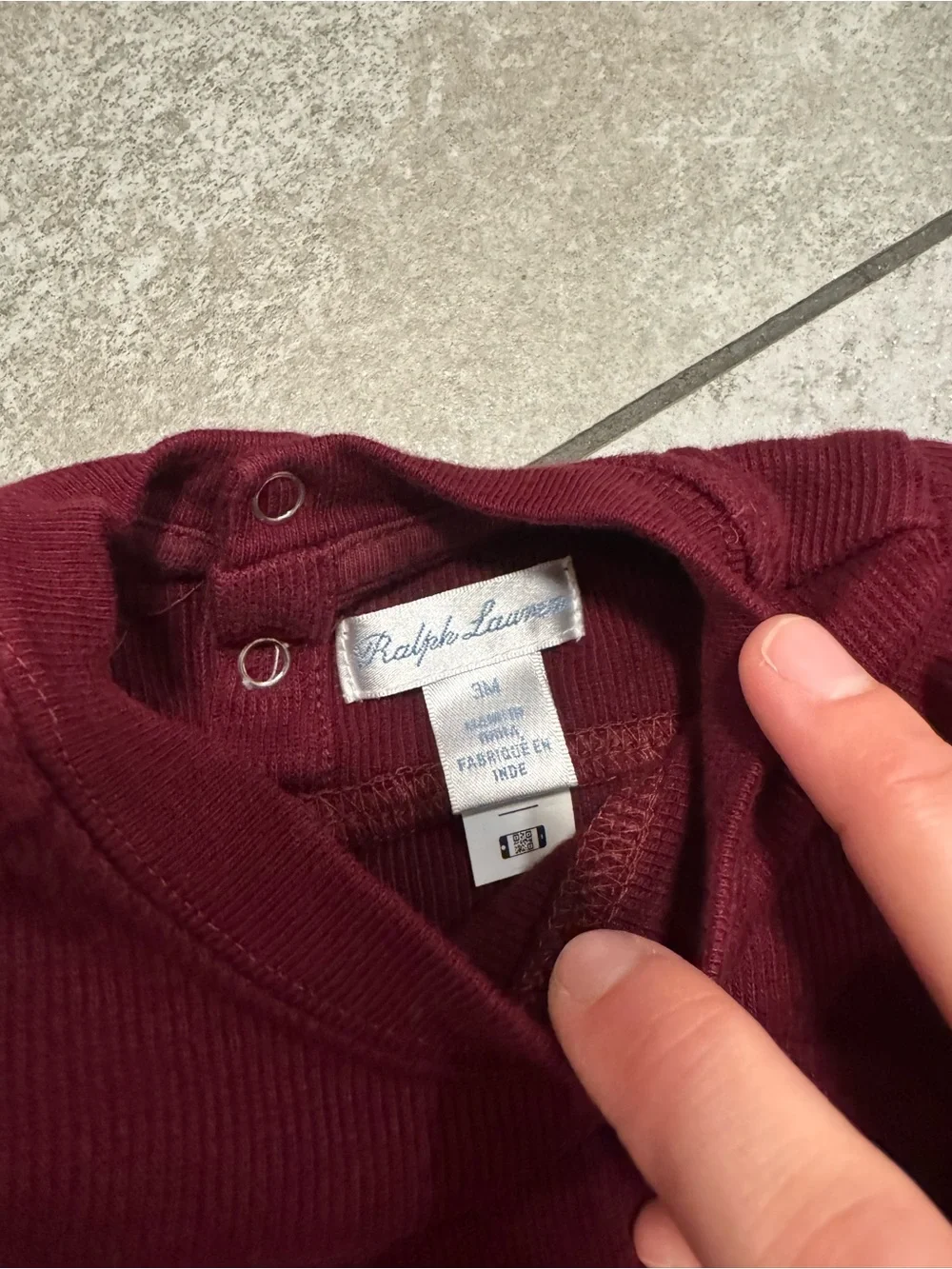 Ralph Lauren Baby Long-Sleeve Knit Top - Burgundy - 3M
